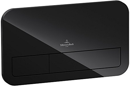 Villeroy & Boch VICON nect M200 – Piastra di azionamento vetro, Glossy Black 922400rb
