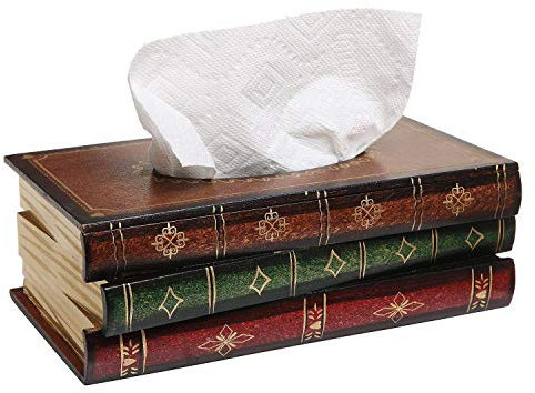 Itian Taschentuchbox – Vintage, Antik-Stil, aus Holz, stapelbar, aus Papierstoff, für Zuhause/Büro/Bad/Auto