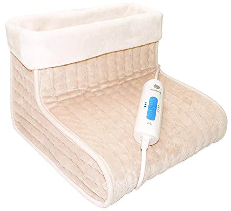 Scaldapiedi Riscaldante con Calza Estraibile | 27x30x23 cm | Potenza di 100 W e 3 Livelli di Riscaldamento | Scaldotto Elettrico per Piedi | Prodotto in Poliestere | Pekatherm F55