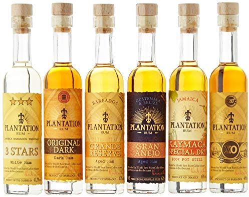 PLANTATION - Coffret Rum Experience - Six Fioles de 10 cl - Idéal pour découvrir le Rhum - Origine principale : Barbade - 6x10cl