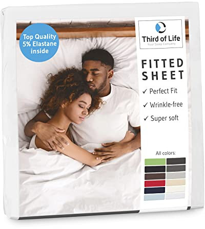 Premium Spannbettlaken I Aus natürlicher und weicher Baumwolle I Oekotex Zertifiziert I Das atmungsaktive Bettlaken BENE ist fussel- & faltenfrei I Designed in Germany I Jersey Bettbezug I 60x120cm