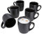 MamboCat Reactive Glaze Grey Black 6er Set Kaffeebecher mit Henkel I Latte-Macchiato-Tassen & Becher I Cappucinotassen aussen mit schwarzer Kupferoptik I Teebecher handgemacht I Steingut Tassen 250ml