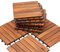 Randaco Piastrelle in legno, per terrazze, in legno di acacia, 30 x 30 cm, set da 22 piastrelle, 2 m², per balcone, con drenaggio, per esterni, giardino, terrazza