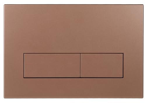 Mendorio Placca di Comando WC, Compatibile con Geberit Sigma, UP300 e UP320, Piastra Doppio Scarico, Dimensioni 246×164 mm, Completa di Set di Leve di Scarico e Telaio di Montaggio (Bronzo)