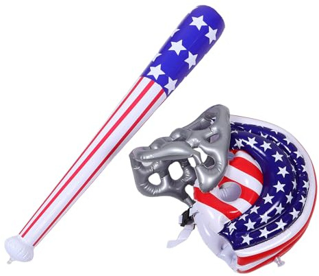 TOYANDONA Batte Gonflable Créative pour Garçon Fille De Jouets De Baseball avec Chapeau Articles De Fête Thème du Baseball pour Juillet