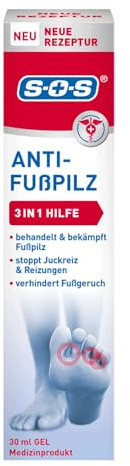 SOS Anti-Fußpilz Gel (30 ml)– 3in1 Wirkung: bekämpft Ursachen, lindert Juckreiz & Brennen, beugt erneutem Fußpilz vor – klinisch getestete Wirksamkeit – für Kinder ab 4 Jahren & Erwachsene