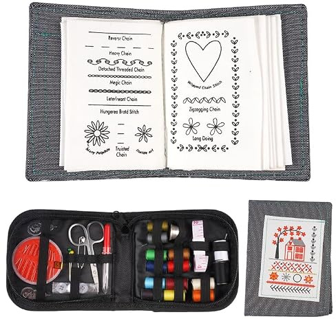 AetherAurora Libro de Bordado para Manualidades,Embroidery Kit