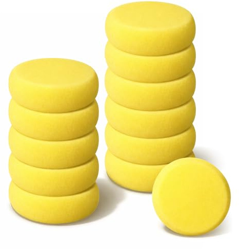 12 PCS Sponges for Painting, Ceramic Sponge 7.5 cm Round Clay Pottery Sponge, Face Paint Sponges for Craft Artist Ceramics Art Projects Supplies