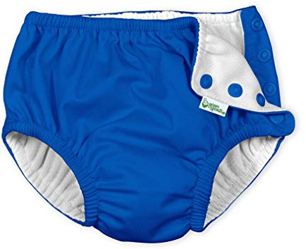 i Play. Baby Snap Reusable Absorbent Swim Diaper, Royal Blue, 12-18 Months