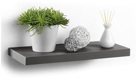 Modul'Home 6RAN791BC - Mensola in MDF, 50 x 22,8 x 3,4 cm, Pannello MDF, Grigio/Antracite, 50 x 22,8 x 3,4 cm