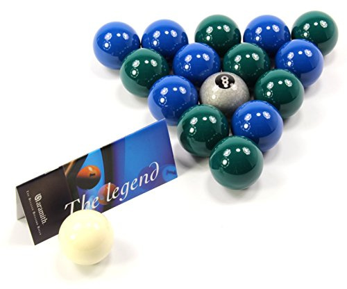 Aramith EXCLUSIVE Premier SILVER 8 BALL Edition GREEN & BLUE Pool Balls