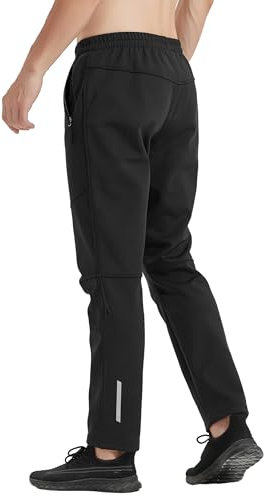 INBIKE Pantaloni Termico Invernale da Uomo Traspirante Antivento Versatile Outdoor (Nero,XL)