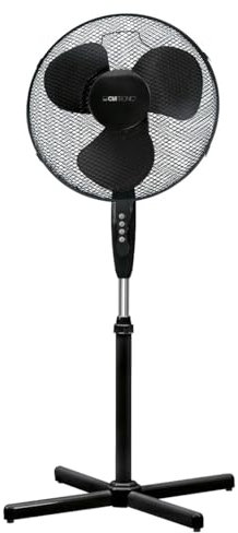 CLATRONIC VL 3603 S - Ventilateur - 50 W - Hauteur réglable - 3 vitesses - 4 niveaux (0-1-2-3) - Noir