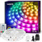 Lepro MagicColor LED Strip 15M(2x7.5M), 450 LEDs Streifen Lichterkette DreamColor, Lichterkette MagicColor, Musik Band mit Fernbedienung, Lichtband Wasserdicht IP65, MagicColor Dimmbar Lichtleiste