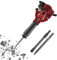 Gasoline Jack Hammer Drill,1700W Concrete Breaker 2 Stroke Petrol Demolition Hammer Chisel Concrete Road Breaker,2 Chisels