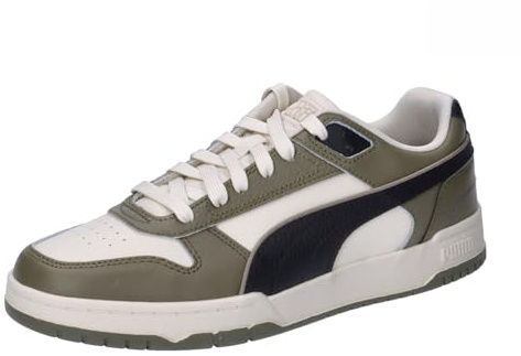 PUMA Rbd Game Low, Scarpe da Ginnastica Unisex - Adulto, Alpine Snow Puma Black Puma Olive, 42.5 EU