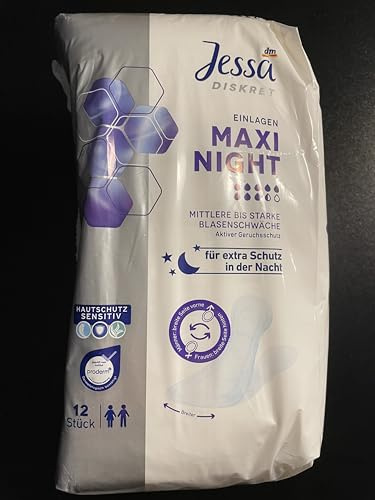Jessa Diskret Einlagen Inkontinenz Maxi Night, 12 St