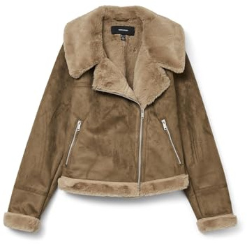 VERO MODA Short Jacket Vmpeggy Boo Veste Courte, Gris, M Femmes