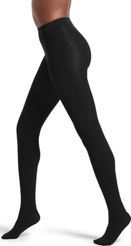 No nonsense Women's Super Opaque Control-Top Tights, Black, Large