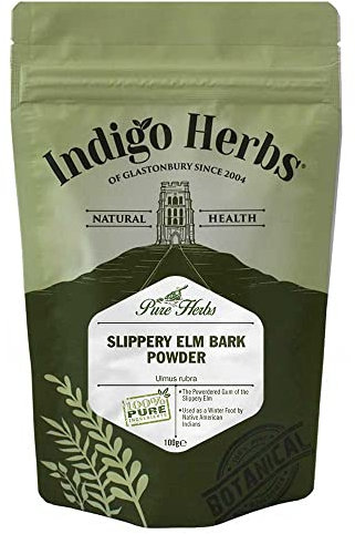 Indigo Herbs Ulmenrinde Pulver 100g | Slippery Elm Bark Powder | Vegan | Rein & GMO Frei
