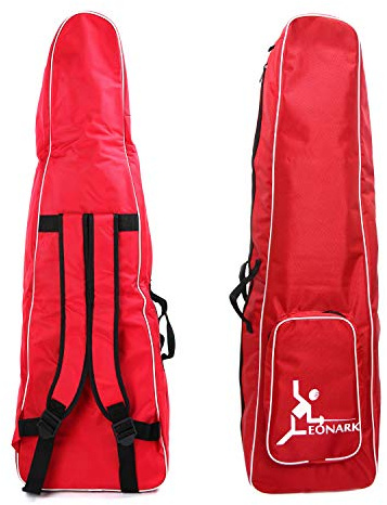 LEONARK Fencing Bag for Epee Saber and Foil - Portable Backpack for Fencing Sword Suit and Mask - Storage Bag for Both Adult and Child Fencers (Red A)