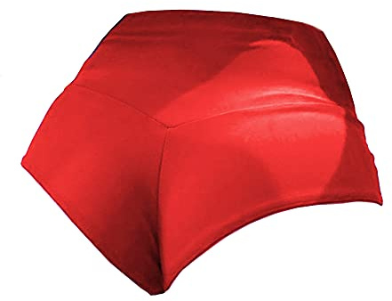 Women Plus Size Sexy High Rise Cheeky Mini Booty Shorts Thongs Hot Pants Red 3XL