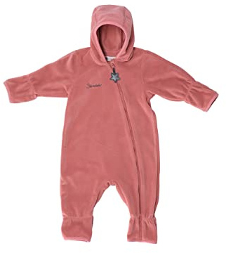Sterntaler Baby Mädchen Overall Baby Overall - Overall Baby Winter, Baby Overall - aus Microfleece mit Stickerei - rosa, 56