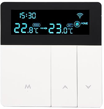 Termostato Intelligente 3A per Casa - Programmabile Con Schermo LCD a Colori, Alta Precisione per Riscaldamento Caldaia ad Acqua (Bianco)