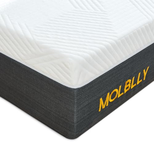 Molblly Matratze 180x200, kaltschaummatratze 180 x 200 Rückenentlastende Zweistufiger Aufbau Weiß&Grau Höhe 20 cm orthopädische 7 Zonen Matratze Härtegrad 3