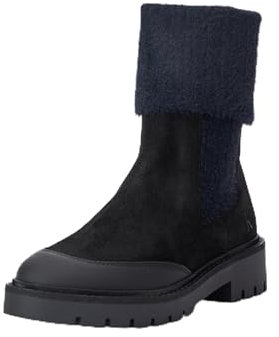 Calvin Klein Jeans Combat Mid Chelsea Boot Wl Stiefel, Damen, Schwarz (Triple Black), 38 Eu