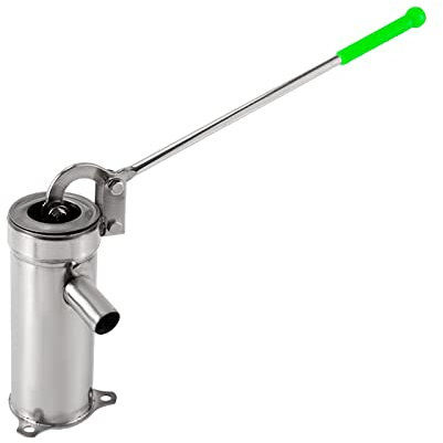 Bomba de mano de acero inoxidable manual y de bajo consumo, de acero inoxidable, para el hogar, agua subterránea, para jardín, patio, agua subterránea, hasta 8 m
