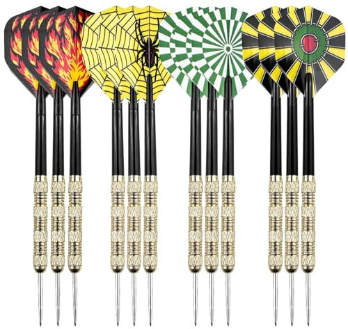 Frogetu Dartpfeile mit Metallspitze,Steel Darts Set,Steeldart Pfeile, Target Darts,Multi Purpose Dart Tool, für Anfänger Und Hobbyisten