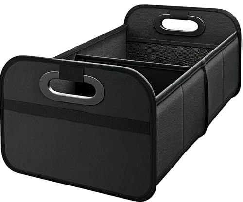 Car Boot Organiser, Xndryan Car Boot Bag Foldable Car Storage Organiser Boot Tidy for Car, Collapsible Multi Compartment Car Organiser, Reinforced Base And Comfort Handle Car Organiser Accessories