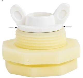 TYNXK Accessoires pour Tonneaux De Pluie 1/2 3/4 1 inch PVC Bulkhead Water Tank Connector with Plugs Thru-Bulk Pipe Fitting for Rain Barrels Aquariums Montage du Collecteur De Pluie(Color-C)