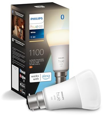 Philips Hue Smart Bulb, B22, Dimmable, Dynamic Settings, Works with Alexa, Google Assistant and Apple Homekit