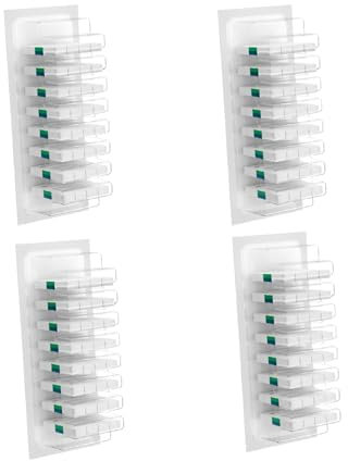 Toilet Brush Set with Disposable Heads Replaceable Scrubbing Pads, Clog-Free Flushable Design for Deep Cleaning (32 Refills-Box)