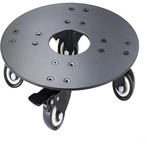 Rullo per piante in metallo con sistema di rotazione bloccabile per un comodo movimento delle piante