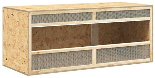 Terrarium en Bois, Terrarium Boîte d'alimentation pour Reptiles Amphibiens Bois d'ingénierie 120x50x50 cm