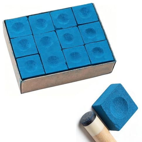 XINLRYUYING 12 Pcs Snooker Cues Chalks, Professional Pool Cue Chalk Cubes,Low Residue Snooker Chalk for Pool Table Cue Chalk, Pool, Snooker, Home & Club Use