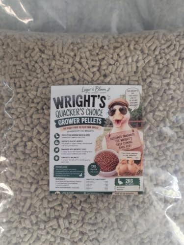 2kg Wright's Quacker's Choice Grower Pellets | For Ducks & Geese, 17% Protein, With Brewer's Yeast, From 3 Weeks Old, Complete & Balanced