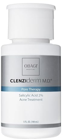 Obagi CLENZIderm M.D. Pore Therapy Exfoliating BHA Toner - Unclogs Pores with 2% Salicylic Acid Acne Treatment – 5 oz