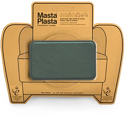 Leather Repair Patch Self Adhesive for Sofa, Car Seat – Green 10×6cm | The original all‑in‑one leather repair kit by MastaPlasta – upholstery‑quality, made in the UK; no tools needed