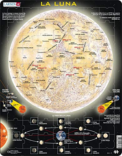 Larsen SS5 The Moon, Italian Edition, 70 Piece Boxless Tray & Frame Jigsaw Puzzle