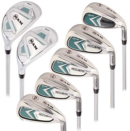 Ram Golf Accubar Lady Clubs Petite Iron Set 6-7-8-9-PW with Hybrids 24° and 27°