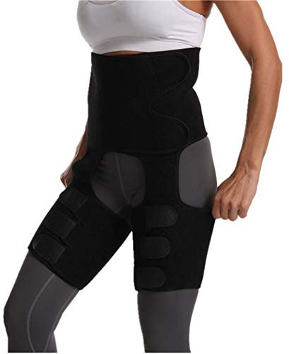 Flyself Cintura da Allenamento 3 in 1 per Donna, Allenatore di vita con rifinitore per coscia,Dimagrante Body Shaper Bruciatore di Grasso Addominale per Dimagrimento Sauna Fitness
