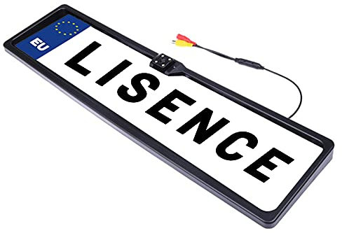Caméra de recul avec Support de Plaque d'immatriculation EU Cadre Universel HD Version Nuit