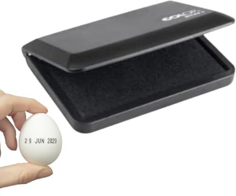 Handy Stamps Micro 1 Ink Pad - with Egg Safe Food Grade Stamp Ink Pad - Pre-Inked and Ready to Use Black Ink Pad Ideal for Marking Eggs | Quality Stamp Pad | 3x4 Inches