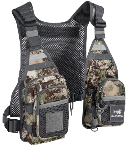 Bassdash FV08 - Gilet da pesca a mosca, ultra leggero, taglia unica