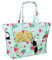 HarnyLoom Strandtasche Groß Familie Damen, Strandtasche mit Reißverschluss Reisetasche Badetasche Handgepäck Tote Beach Bag Urlaub Strand Zubehör Faltbar Wasserdicht Sommer (Blau Flamingo)