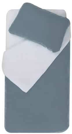 DODO Mon PTIT Parure de Couette 75x120 cm + Taie 35x45 cm Ocean/Light Blue